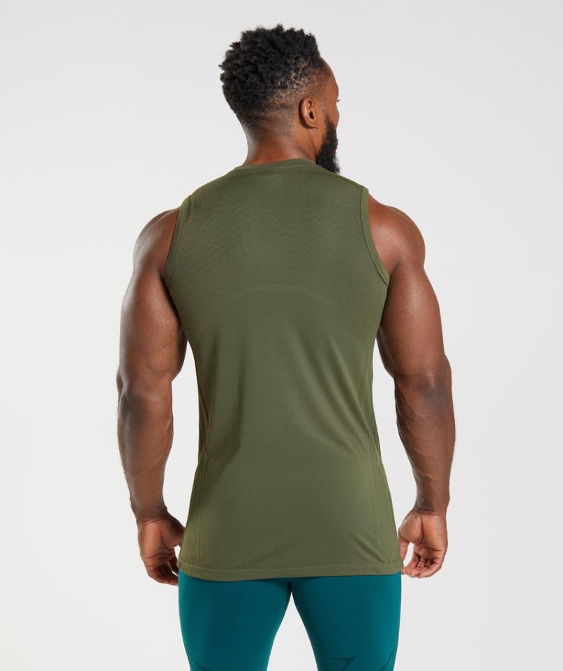 Podkoszulki Gymshark 315 Seamless Męskie Oliwkowe | PL 249AYT